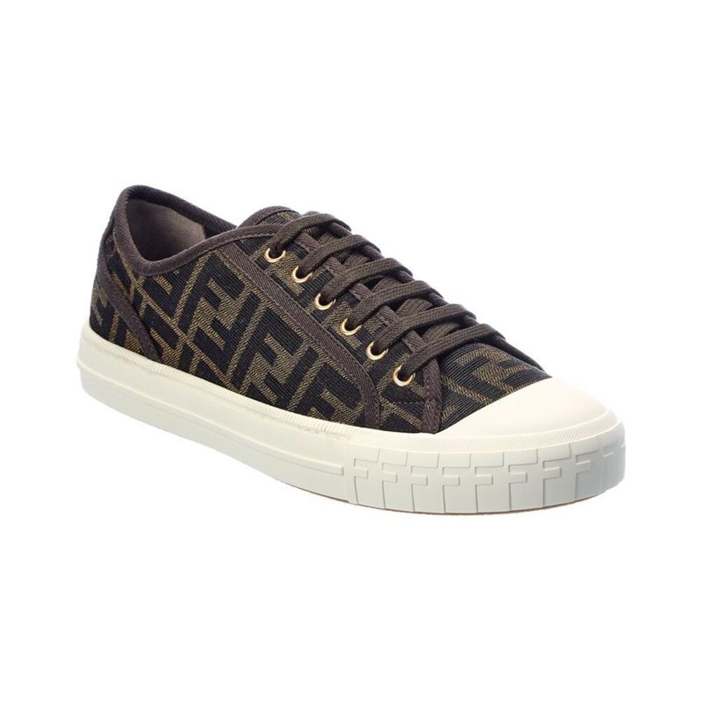 Fendi Domino Ff Canvas Sneaker, Brown